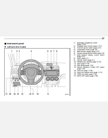 subaru wrx 2017 owners manual rhd and lhd